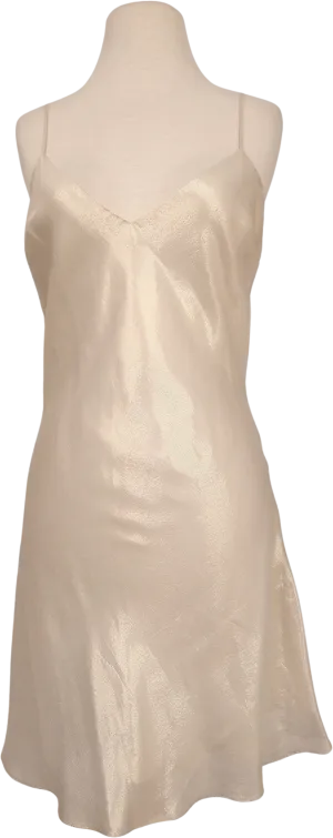 00's Sexy Shimmering Gold Mini Slip Dress by Valentina Kova