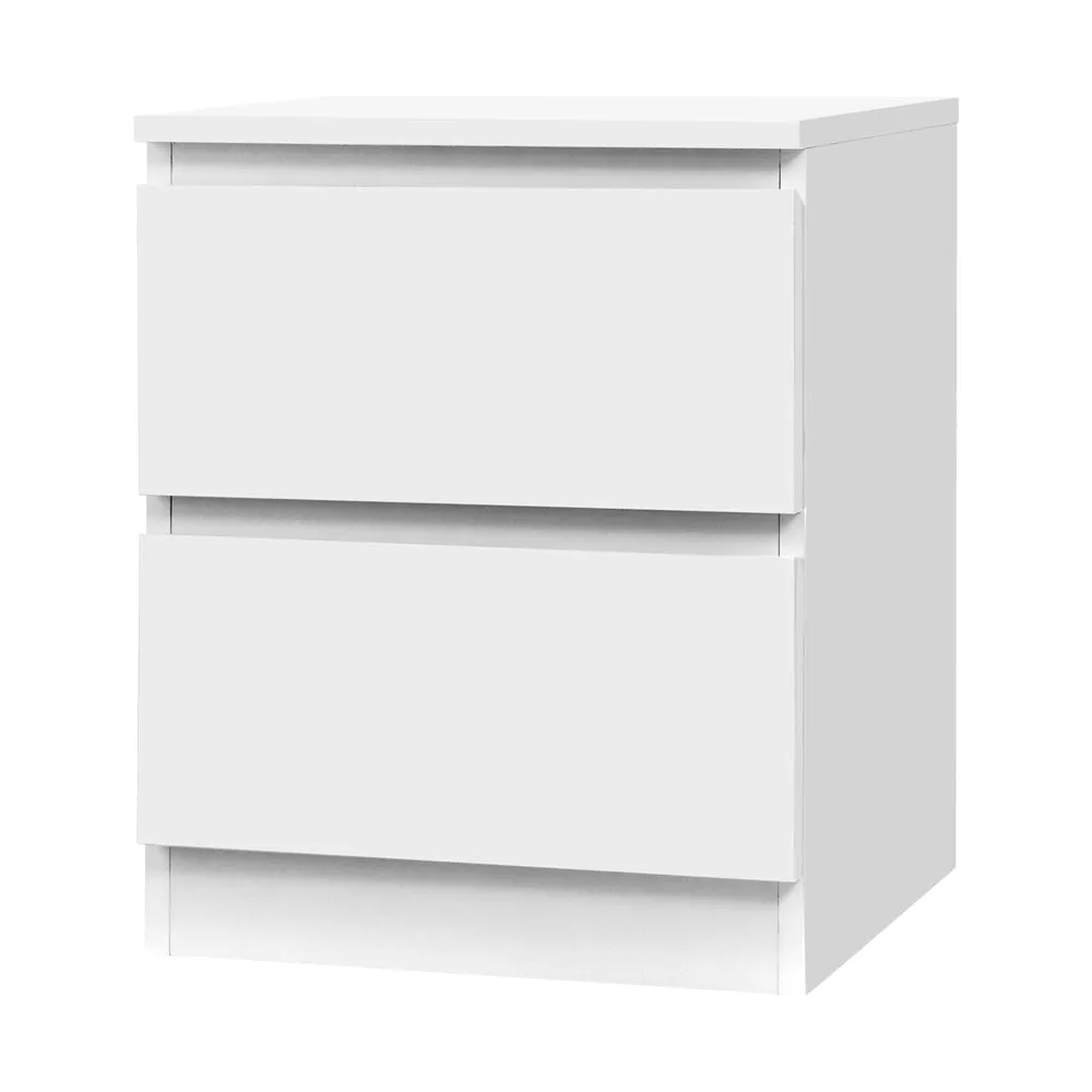 2-Drawer Handle-less Bedside Table, Anti-Rust - Artiss