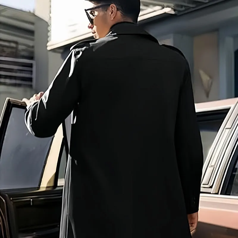 ⏳2025 Hot Sale🔥Men's Lapel Double Breasted Coats with Pockets🧥Save 64%🔥