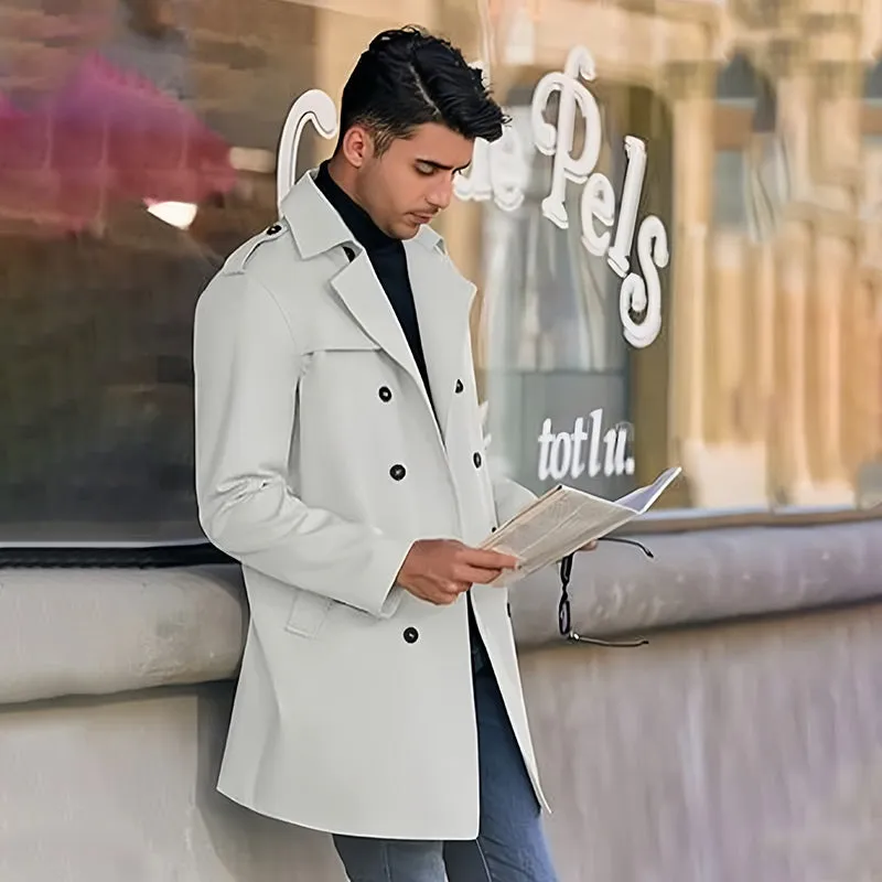 ⏳2025 Hot Sale🔥Men's Lapel Double Breasted Coats with Pockets🧥Save 64%🔥