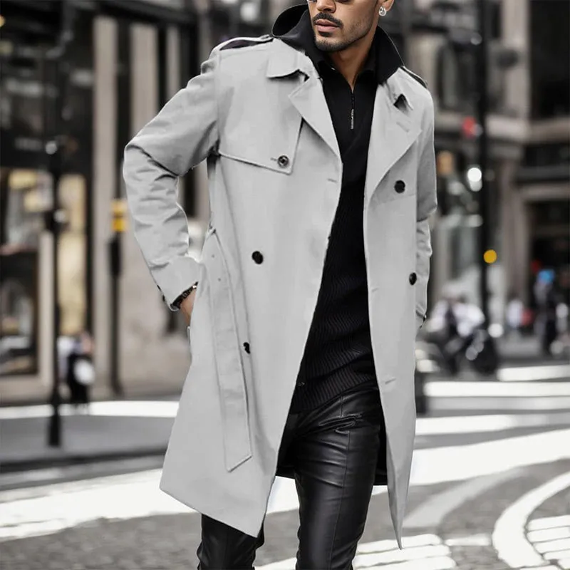 ⏳2025 Hot Sale🔥Men's Lapel Double Breasted Coats with Pockets🧥Save 64%🔥