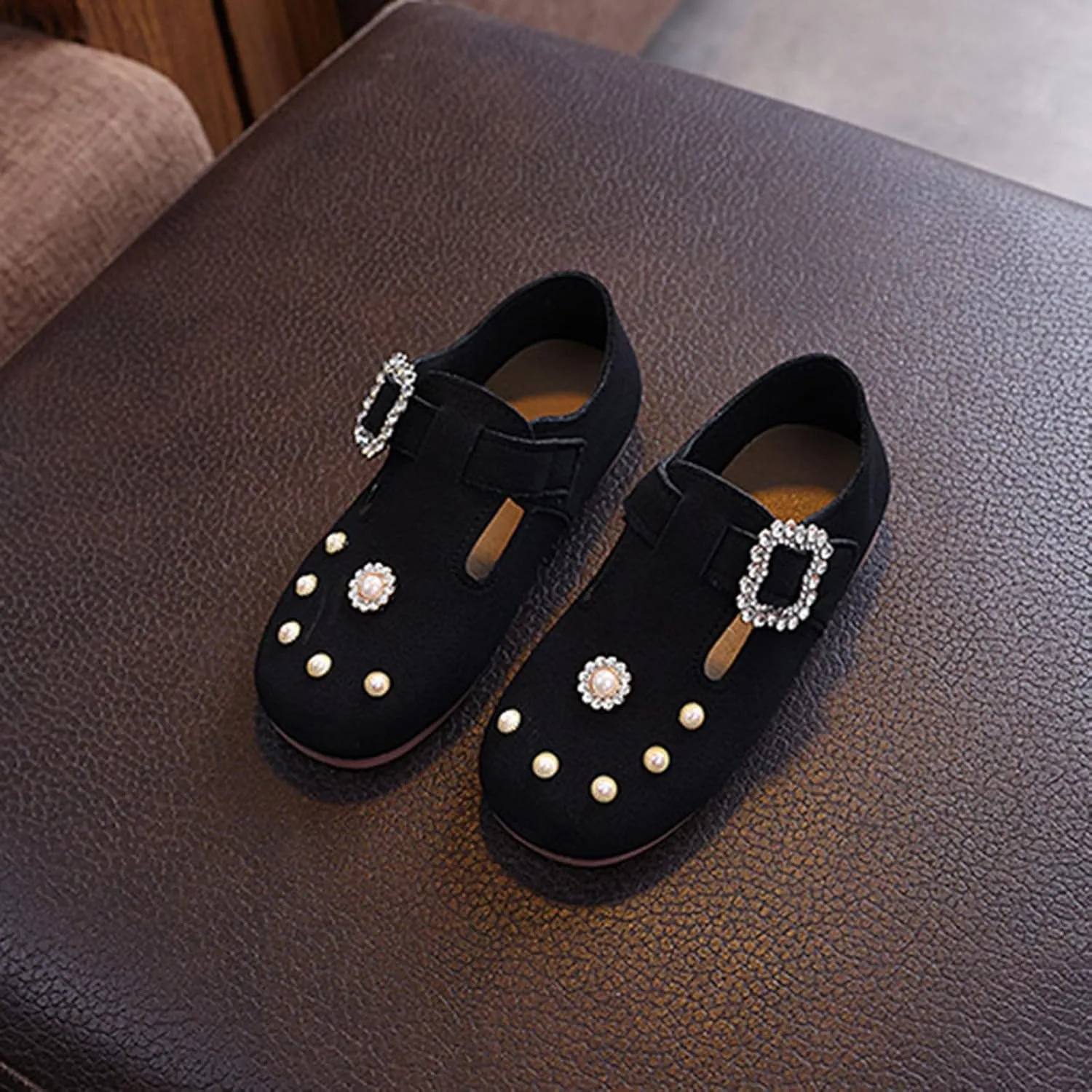 2025 Toddler Little Kid Girls Dress Pumps Glitter Sequins Bowknot Heels Dance Shoes Sandals