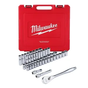 48-22-9010 47 pc. 1/2 in. Socket Wrench Set (SAE  Metric)