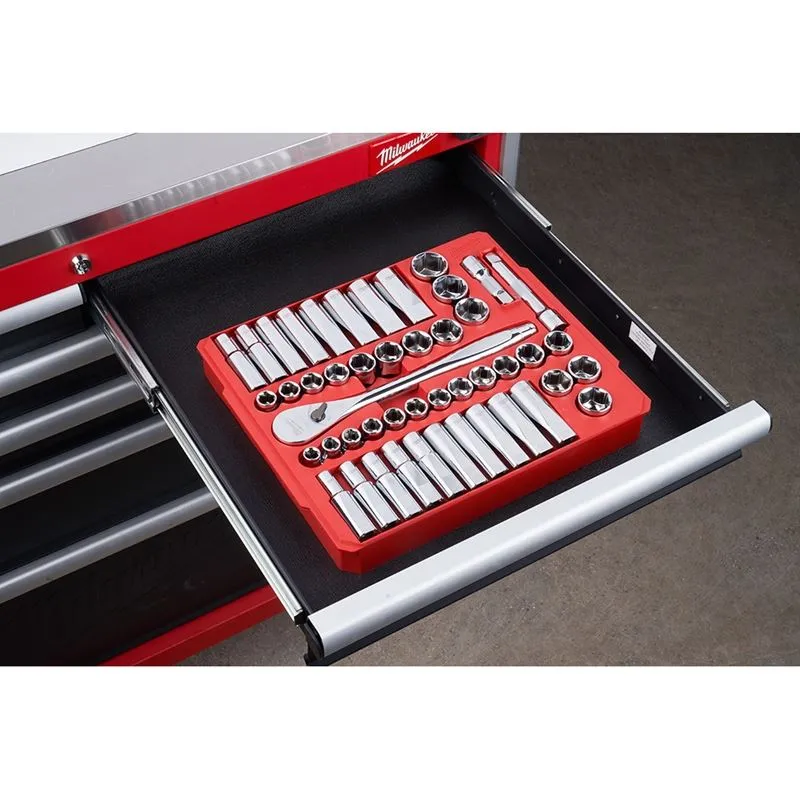 48-22-9010 47 pc. 1/2 in. Socket Wrench Set (SAE  Metric)