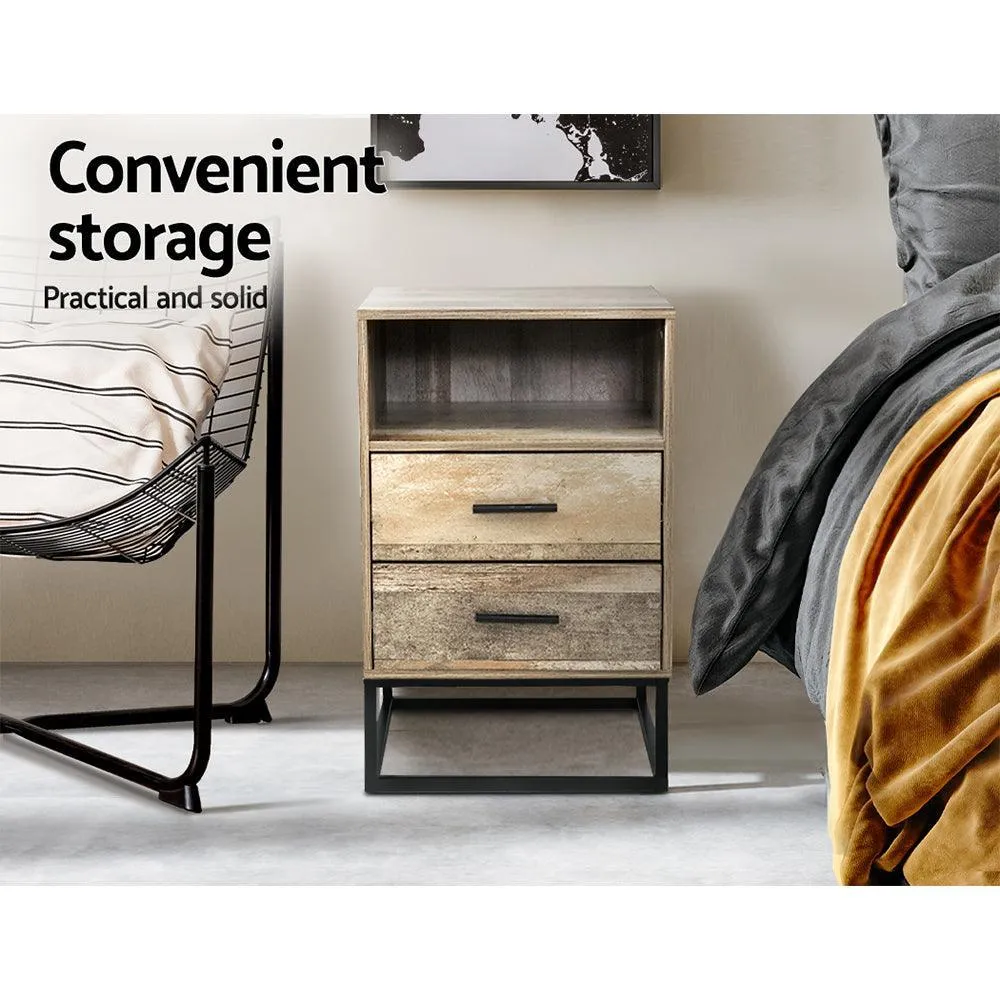 Artiss Bedside Tables Drawers Side Table Nightstand Storage Cabinet Unit Wood