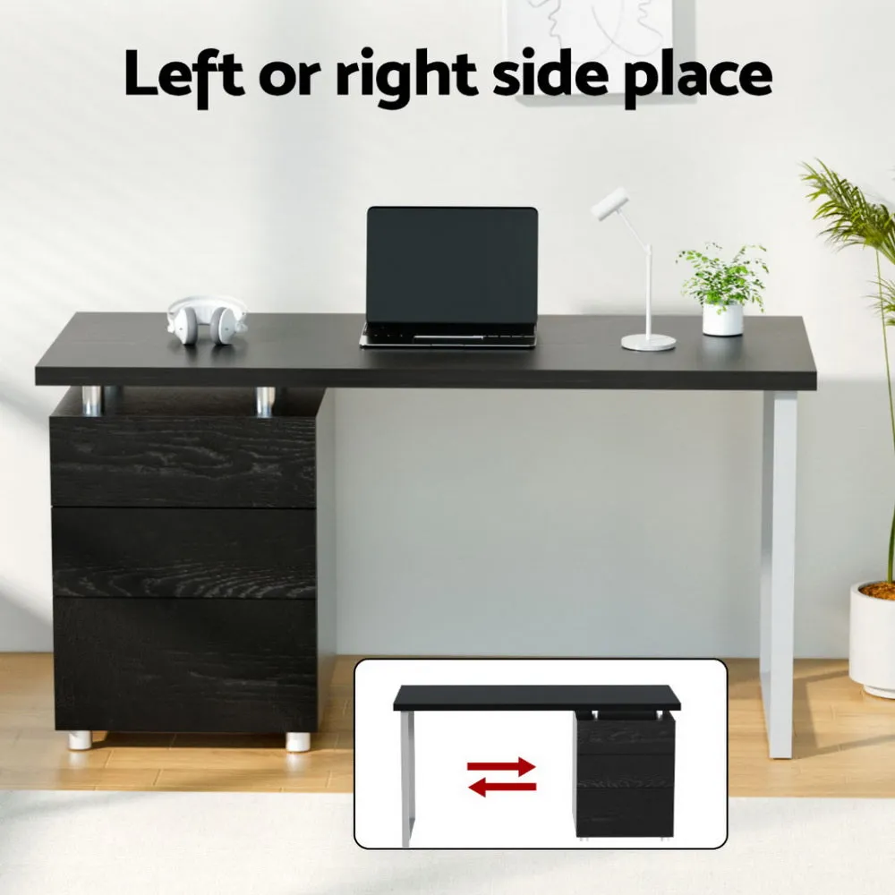 Artiss Computer Desk Drawer Black 140cm