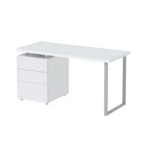 Artiss Computer Desk Drawer White 140CM