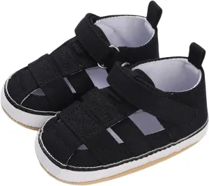 Baby Canvas Sandals Infant Squeaky Shoes Newborn Non-Slip Rubber Sole Sandals For Baby Boys First Walkers Shoes