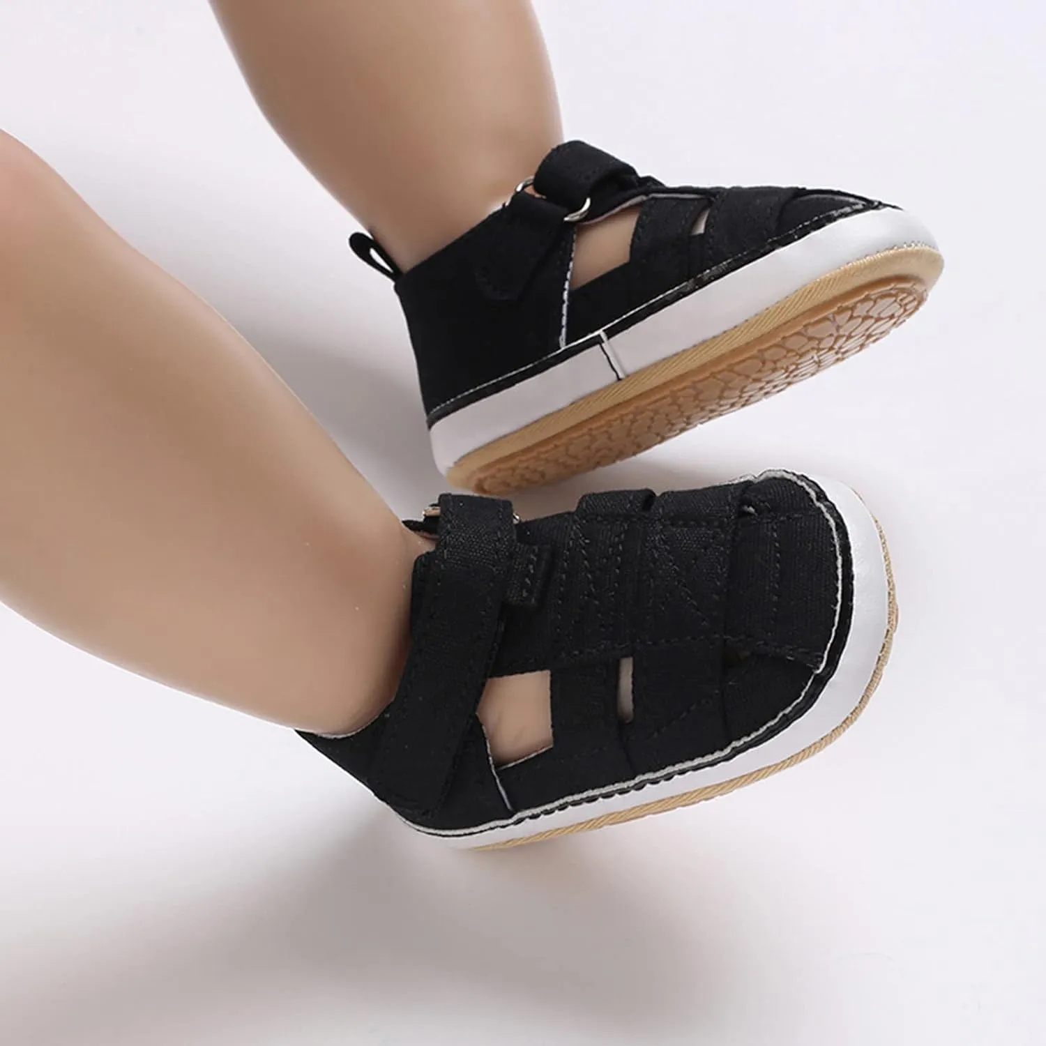 Baby Canvas Sandals Infant Squeaky Shoes Newborn Non-Slip Rubber Sole Sandals For Baby Boys First Walkers Shoes