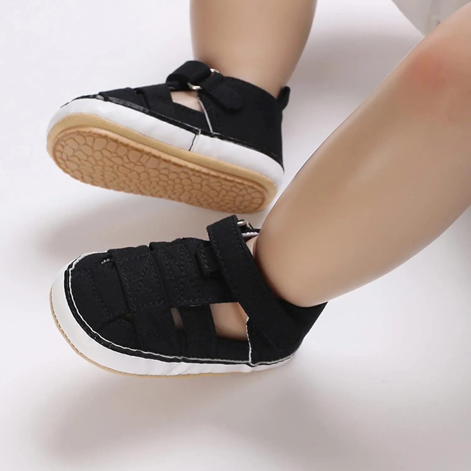 Baby Canvas Sandals Infant Squeaky Shoes Newborn Non-Slip Rubber Sole Sandals For Baby Boys First Walkers Shoes