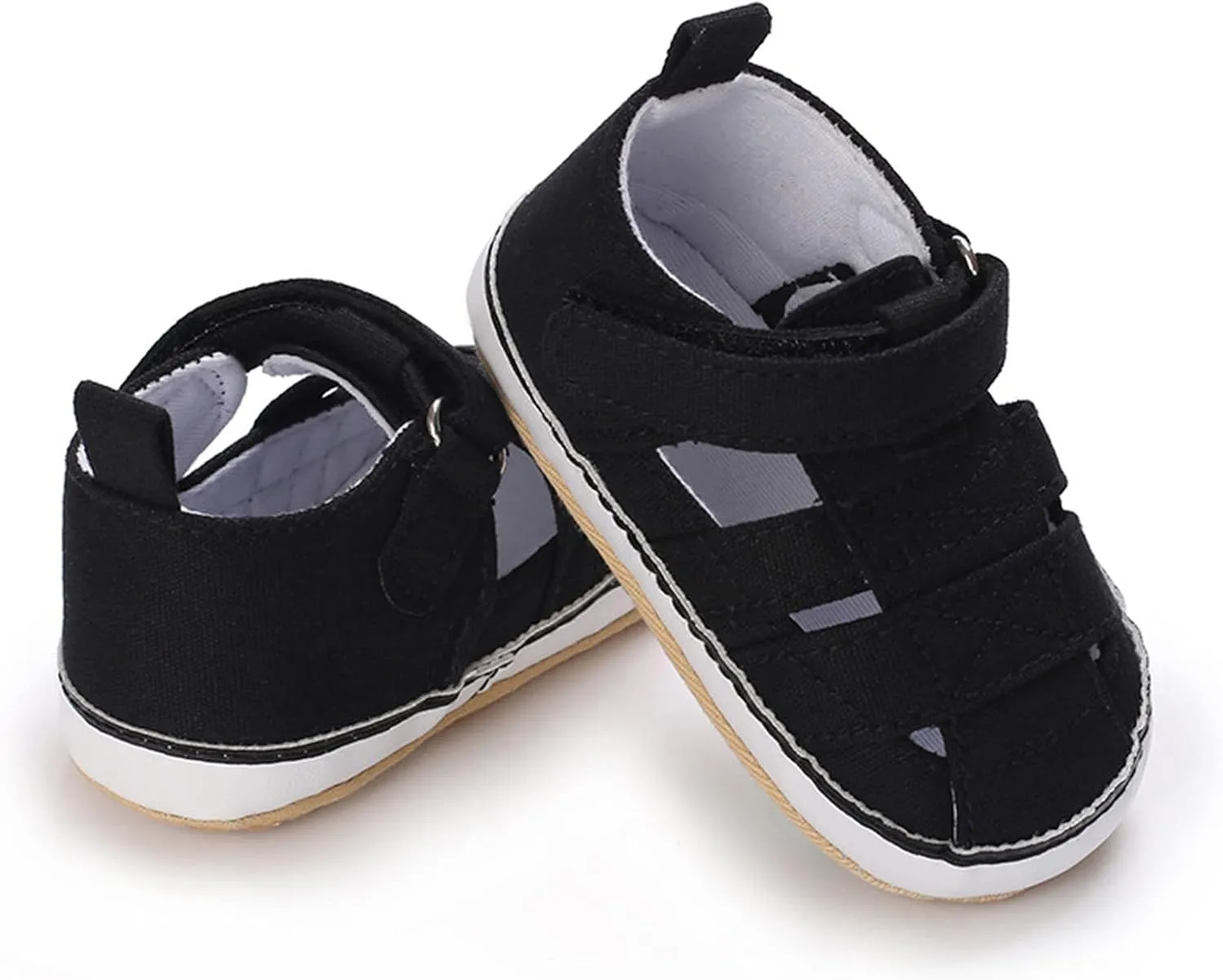 Baby Canvas Sandals Infant Squeaky Shoes Newborn Non-Slip Rubber Sole Sandals For Baby Boys First Walkers Shoes