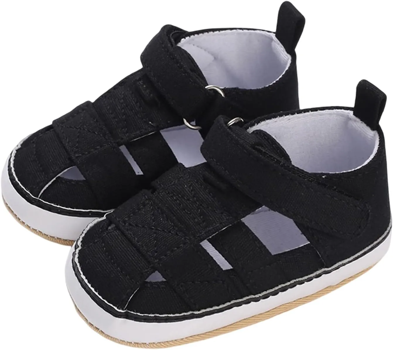 Baby Canvas Sandals Infant Squeaky Shoes Newborn Non-Slip Rubber Sole Sandals For Baby Boys First Walkers Shoes
