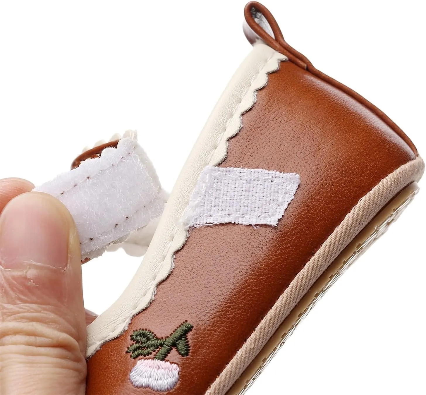 Baby Girl Mary Jane Shoes Infant Bow Dress Shoes PU Leather Non-Slip Rubber Sole First Walker Princess Wedding Shoes