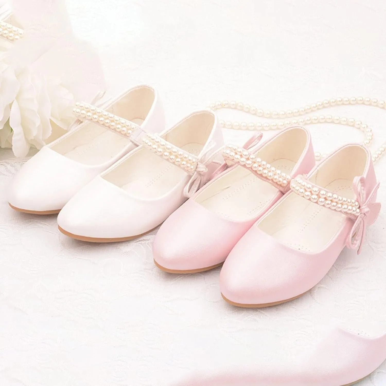 Baby Girls Pageant Princess Sandals Toddler Summer Casual Solid Color Strap Flats Low Heels Closed Toe Non Slip Shoes