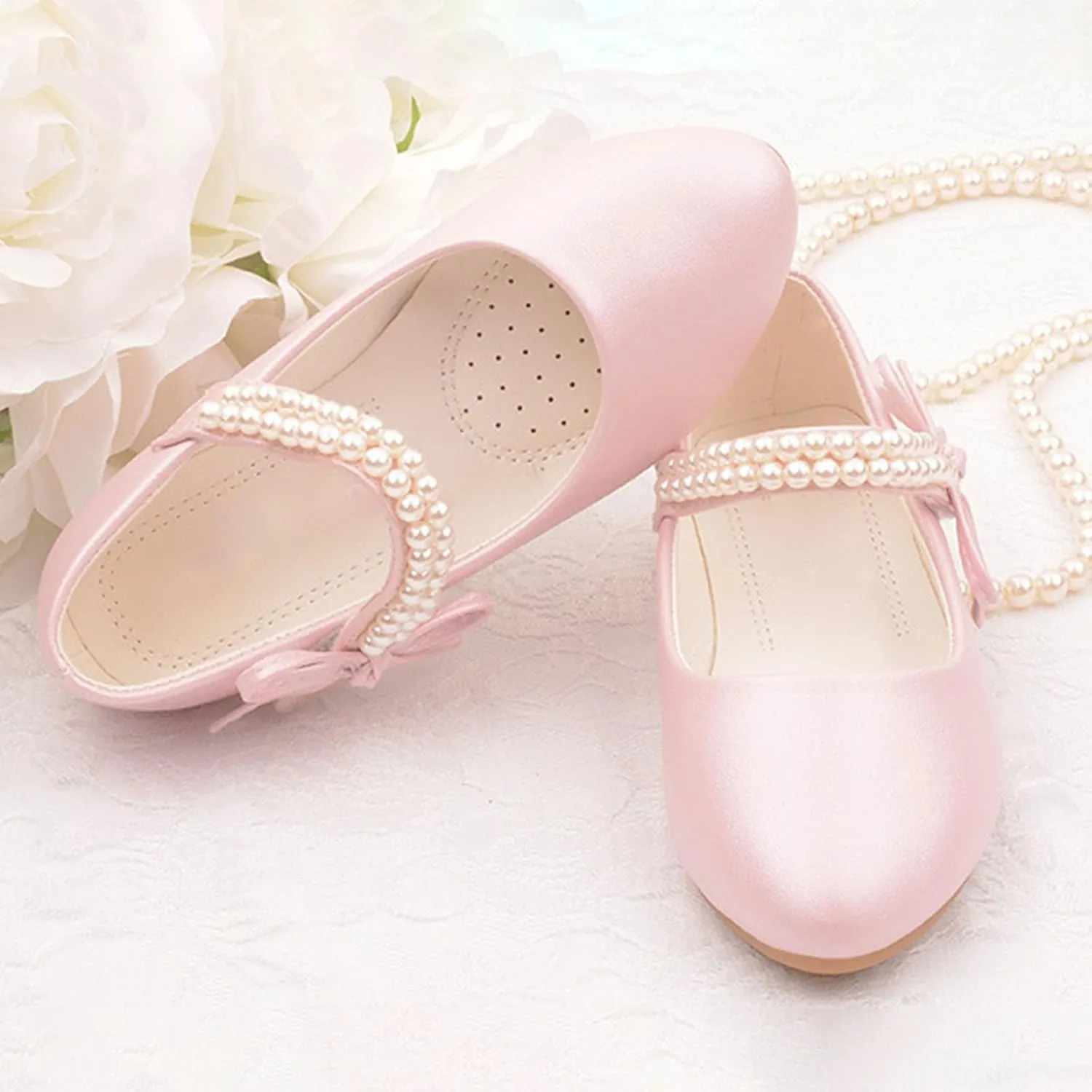 Baby Girls Pageant Princess Sandals Toddler Summer Casual Solid Color Strap Flats Low Heels Closed Toe Non Slip Shoes