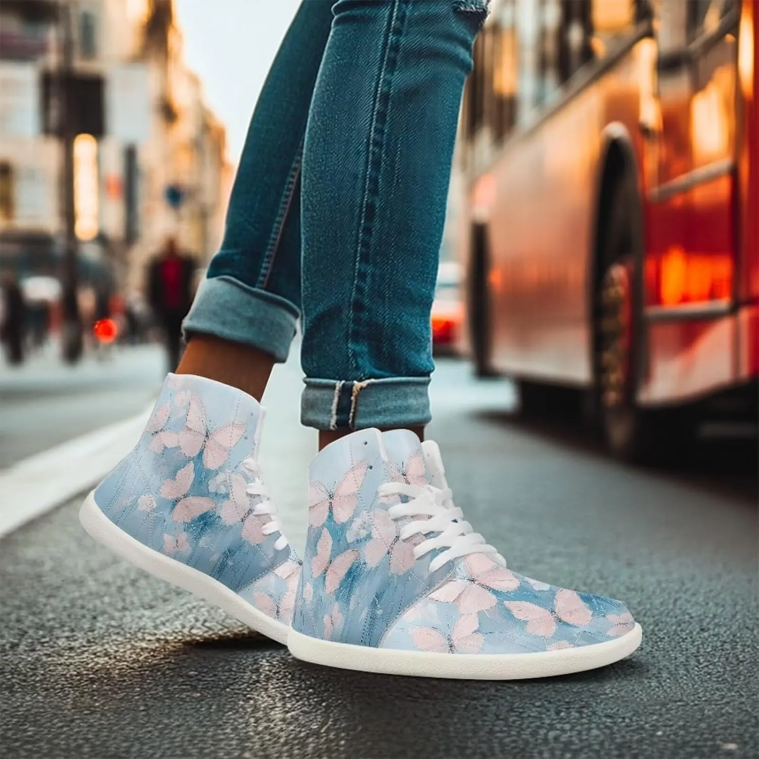 Barefoot Shoes for Women Comfortable High Top Anti-Skid Wide Toe Box Tennis Shoes Zero Drop Minimalist Sport Hiking Sneakers for Women US 6-13.5