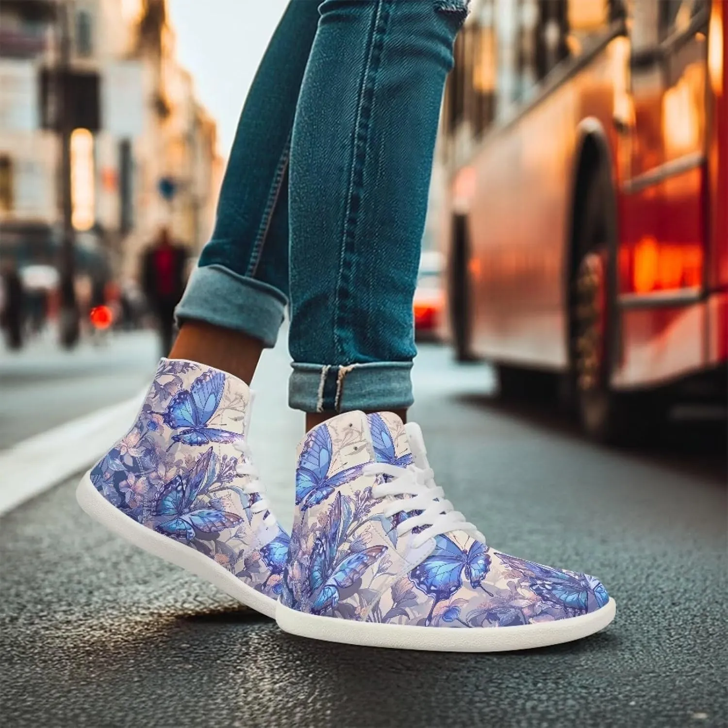 Barefoot Shoes for Women Comfortable High Top Anti-Skid Wide Toe Box Tennis Shoes Zero Drop Minimalist Sport Hiking Sneakers for Women US 6-13.5