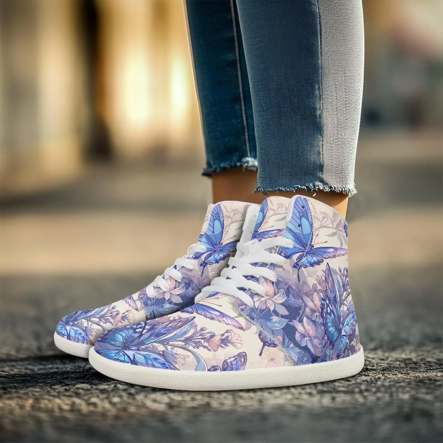 Barefoot Shoes for Women Comfortable High Top Anti-Skid Wide Toe Box Tennis Shoes Zero Drop Minimalist Sport Hiking Sneakers for Women US 6-13.5