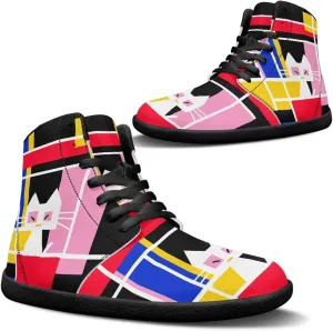 Barefoot Shoes for Women High Top Comfortable Wide Toe Box Tennis Shoes Zero Drop Waterproof Anti-Skid Minimalist Hiking Sneakers for Women US 6-13.5