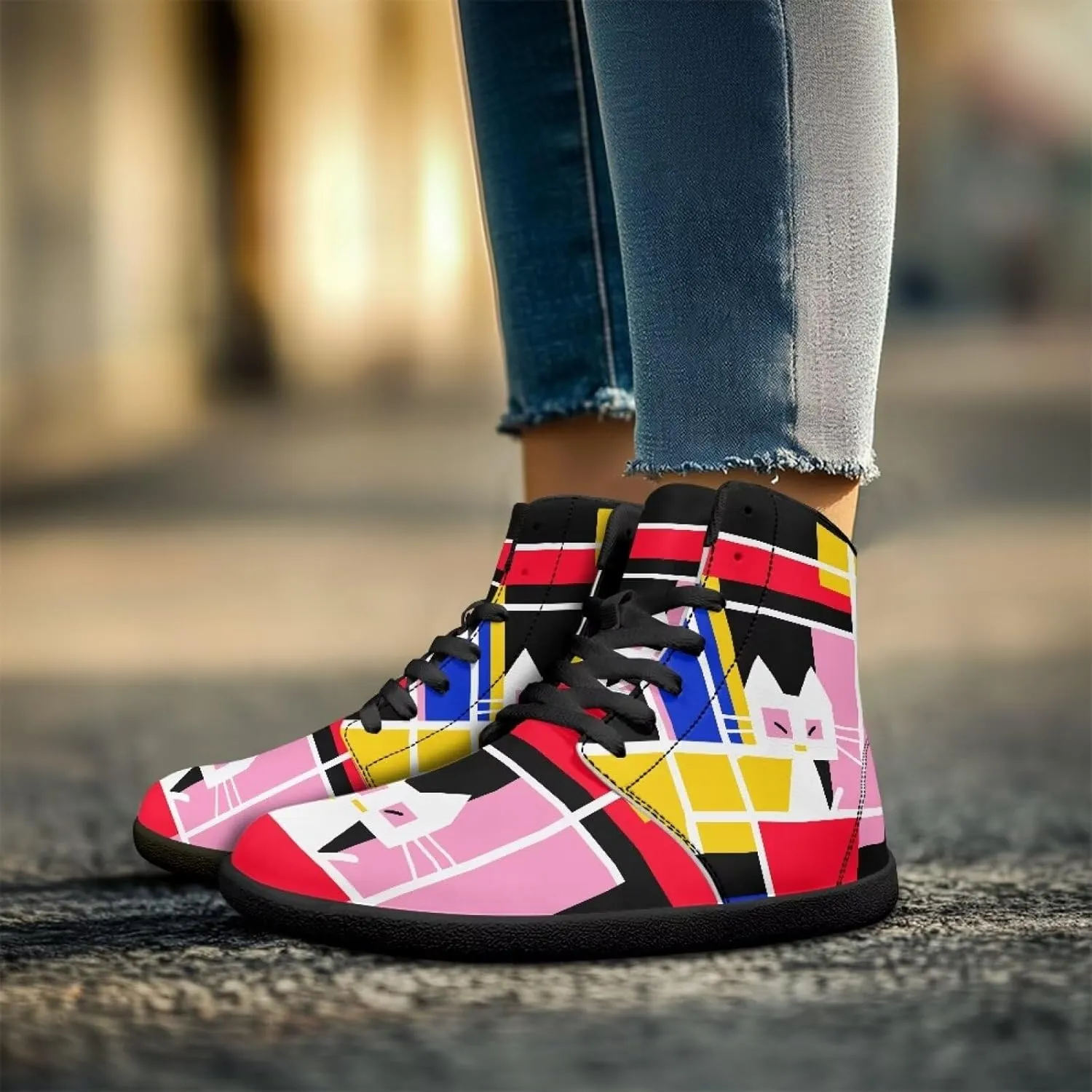Barefoot Shoes for Women High Top Comfortable Wide Toe Box Tennis Shoes Zero Drop Waterproof Anti-Skid Minimalist Hiking Sneakers for Women US 6-13.5
