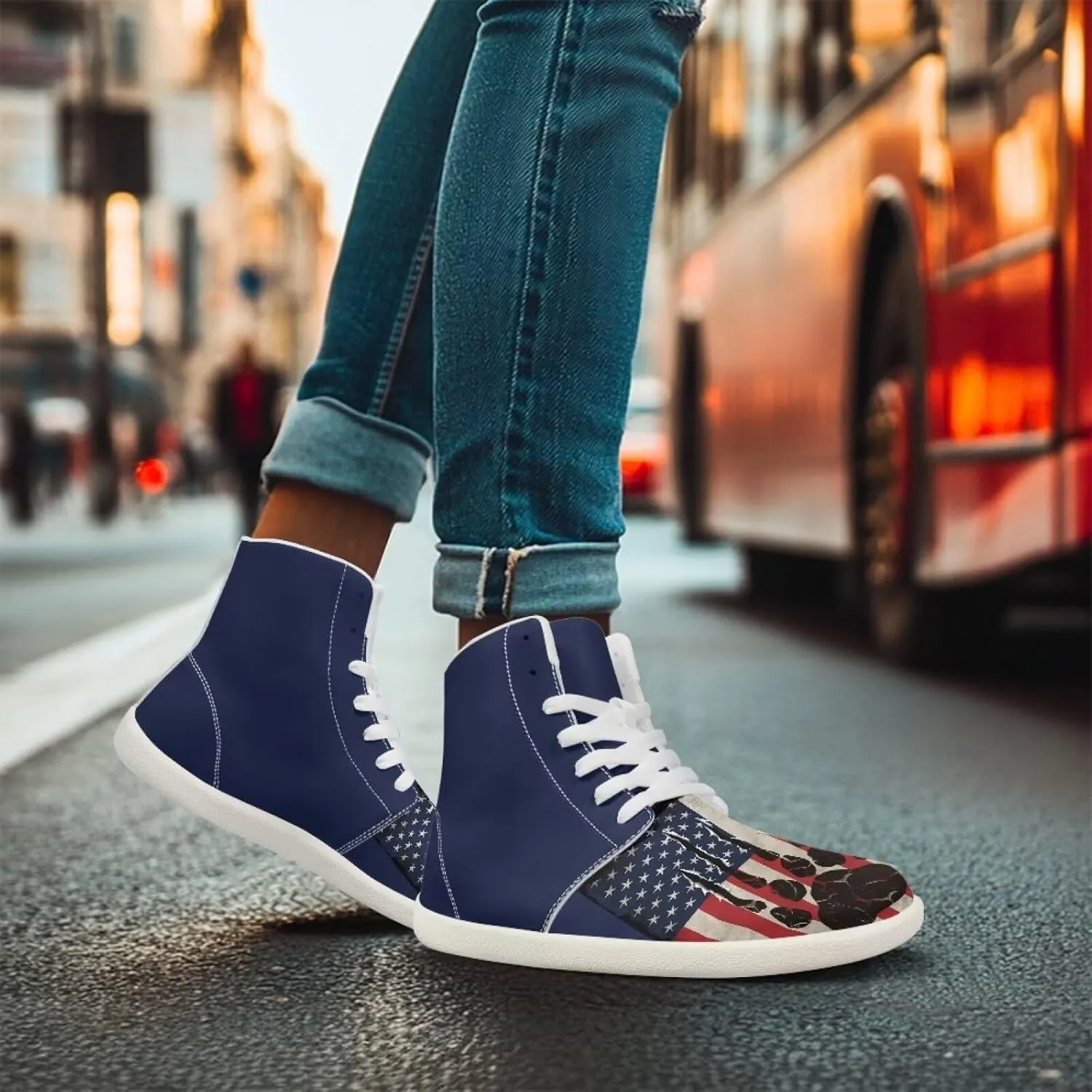 Barefoot Shoes for Women High Top Comfortable Wide Toe Box Tennis Shoes Zero Drop Waterproof Anti-Skid Minimalist Hiking Sneakers for Women US 6-13.5