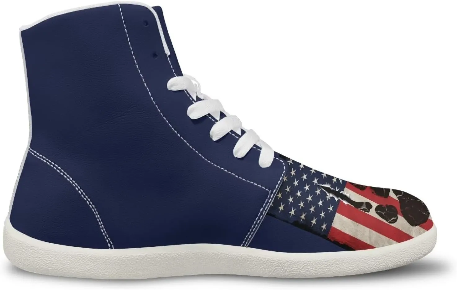 Barefoot Shoes for Women High Top Comfortable Wide Toe Box Tennis Shoes Zero Drop Waterproof Anti-Skid Minimalist Hiking Sneakers for Women US 6-13.5