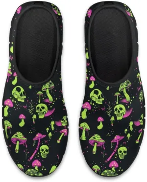 Barefoot Slip On Shoes Women Cute Art Painted Elastic Upper Ladies Casual Mesh-Comfortable Tennis Workout Sneakers Slip in Loafers
