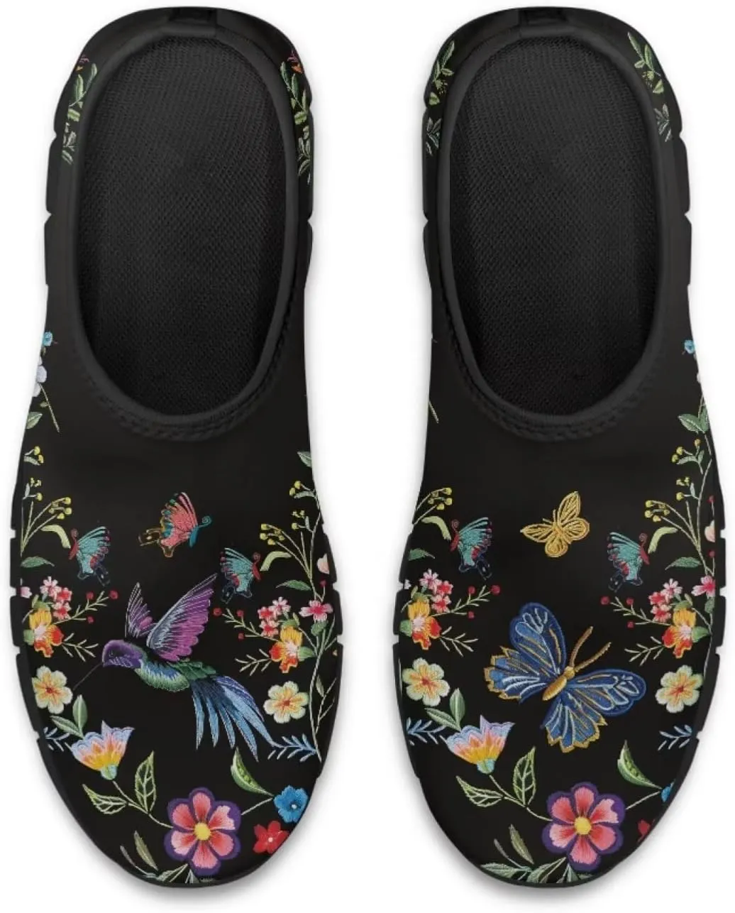 Barefoot Slip On Shoes Women Cute Art Painted Elastic Upper Ladies Casual Mesh-Comfortable Tennis Workout Sneakers Slip in Loafers