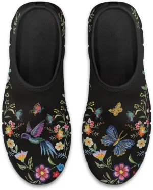 Barefoot Slip On Shoes Women Cute Art Painted Elastic Upper Ladies Casual Mesh-Comfortable Tennis Workout Sneakers Slip in Loafers