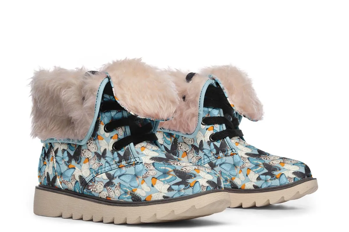 Beautiful Butterfly Pattern Polar Vibe Boots