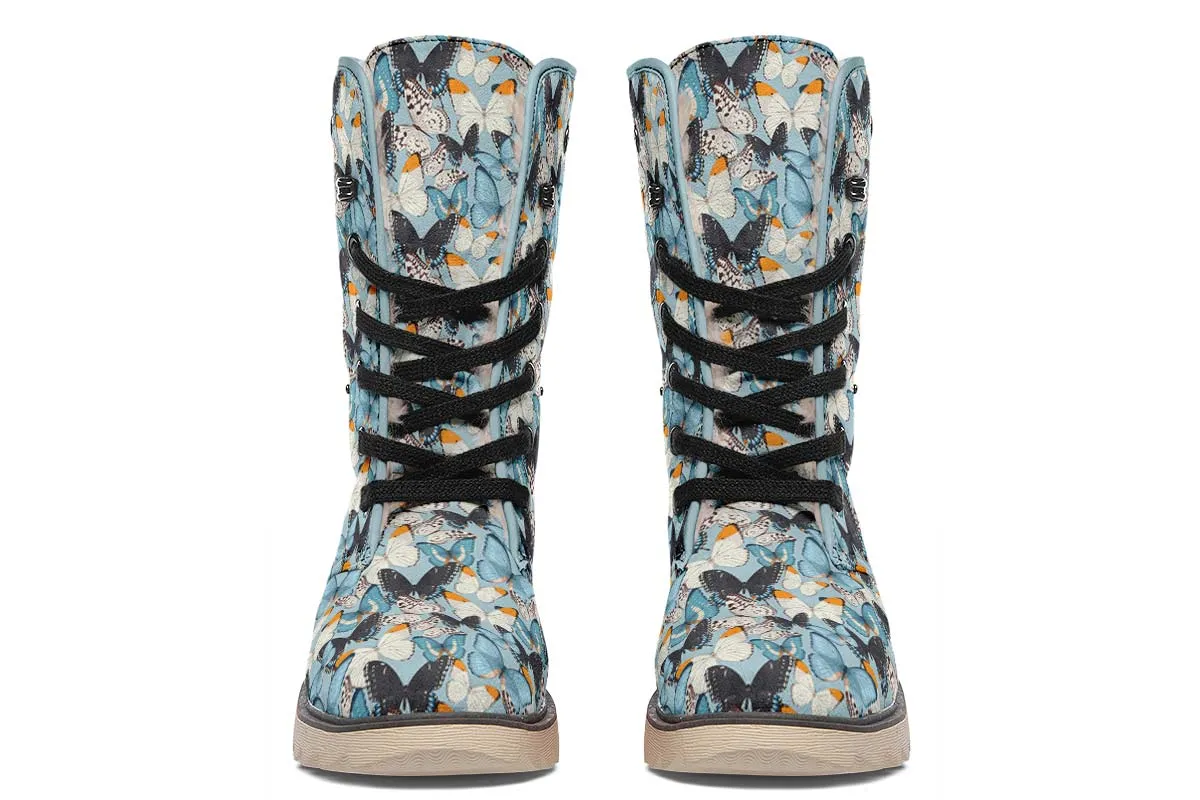 Beautiful Butterfly Pattern Polar Vibe Boots