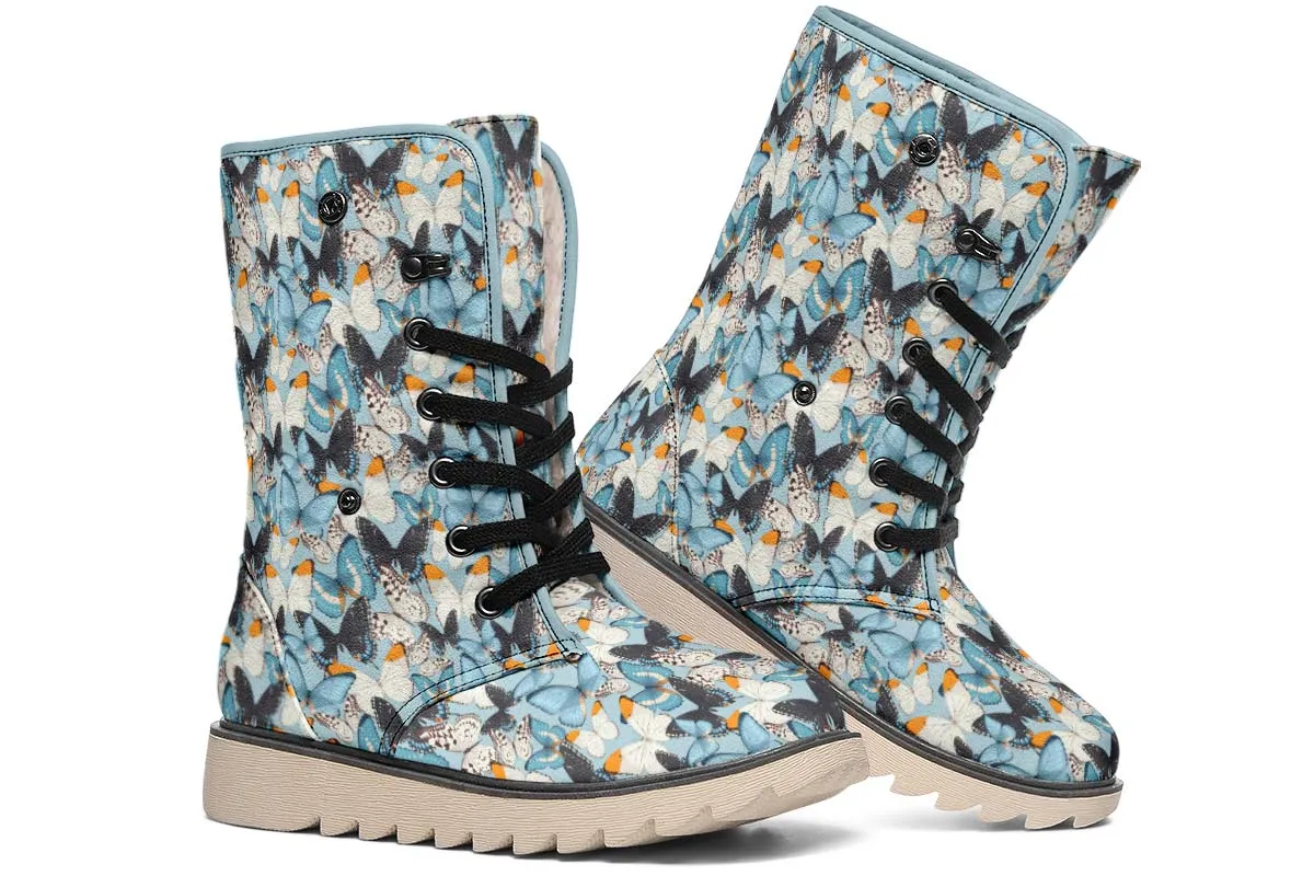 Beautiful Butterfly Pattern Polar Vibe Boots