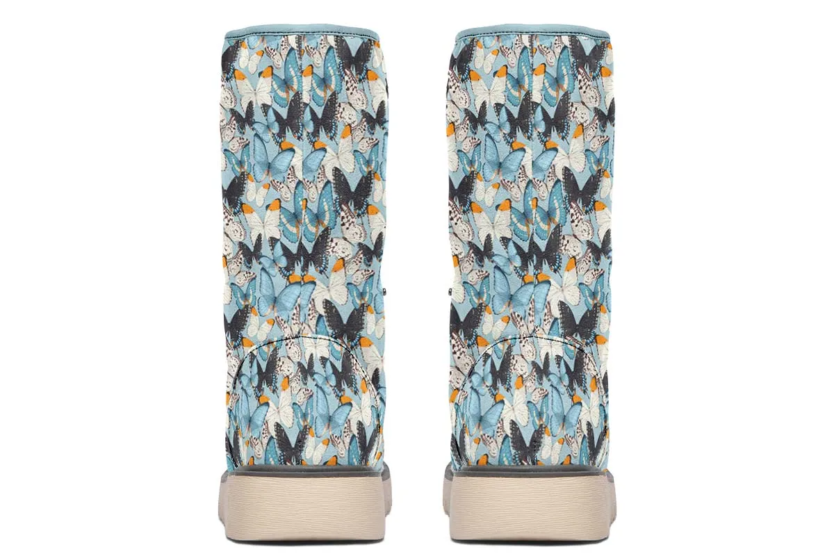 Beautiful Butterfly Pattern Polar Vibe Boots