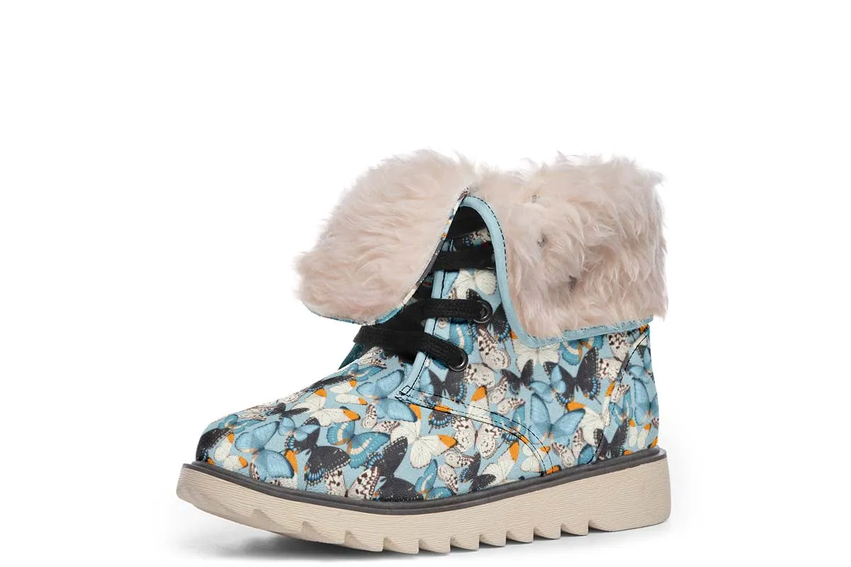 Beautiful Butterfly Pattern Polar Vibe Boots