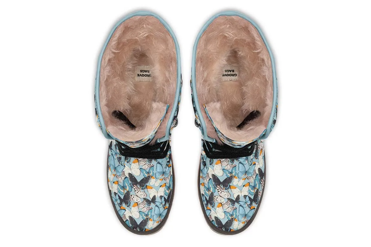Beautiful Butterfly Pattern Polar Vibe Boots