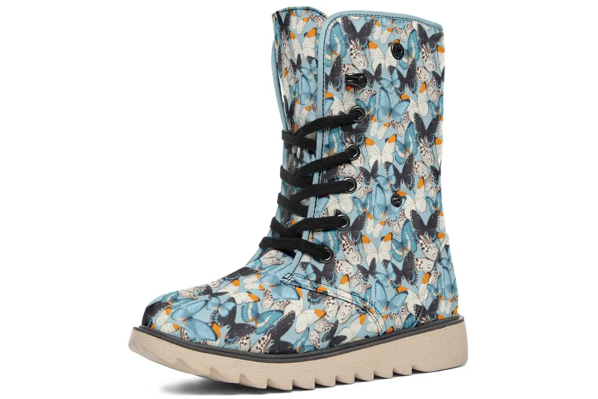 Beautiful Butterfly Pattern Polar Vibe Boots