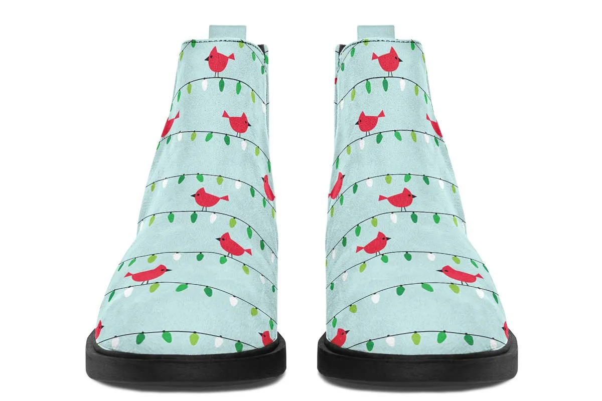 Birds On Christmas Lights Neat Vibe Boots