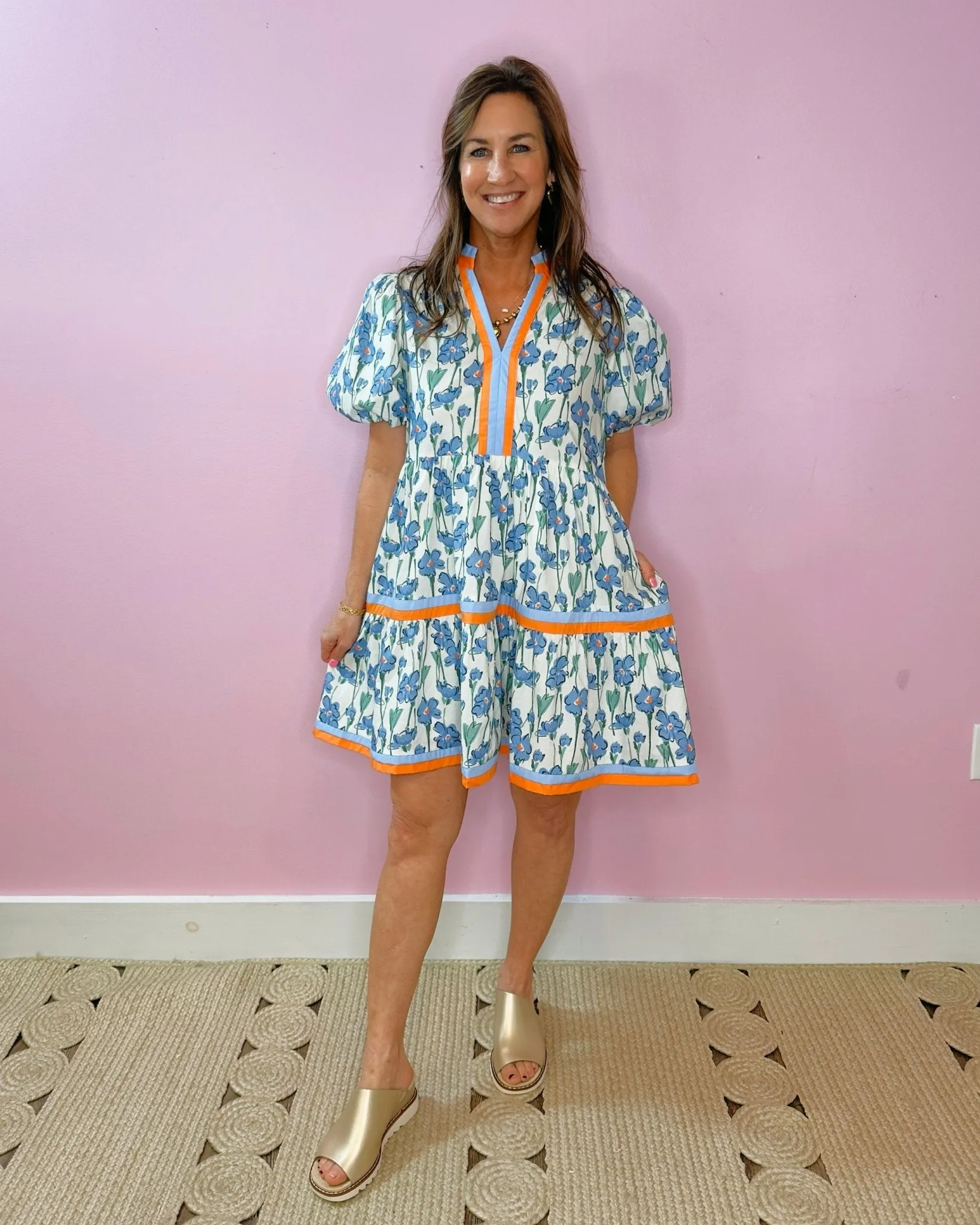 Bluebell Bloom Floral Tiered Dress