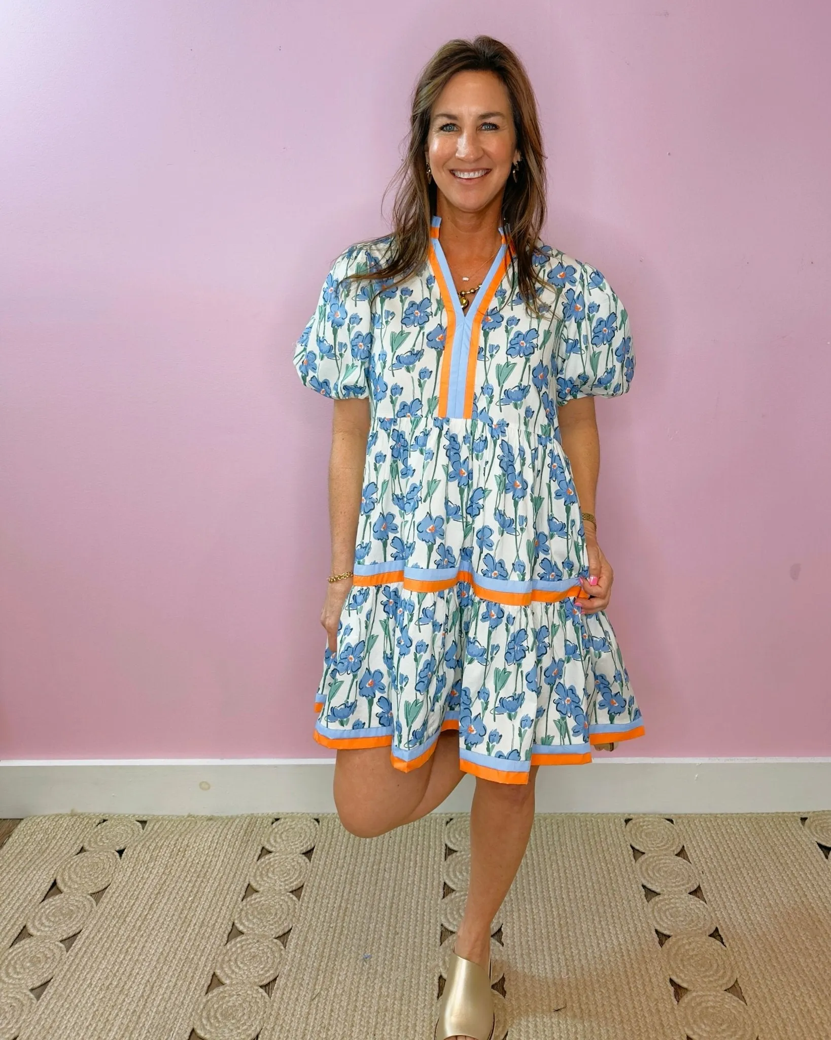 Bluebell Bloom Floral Tiered Dress