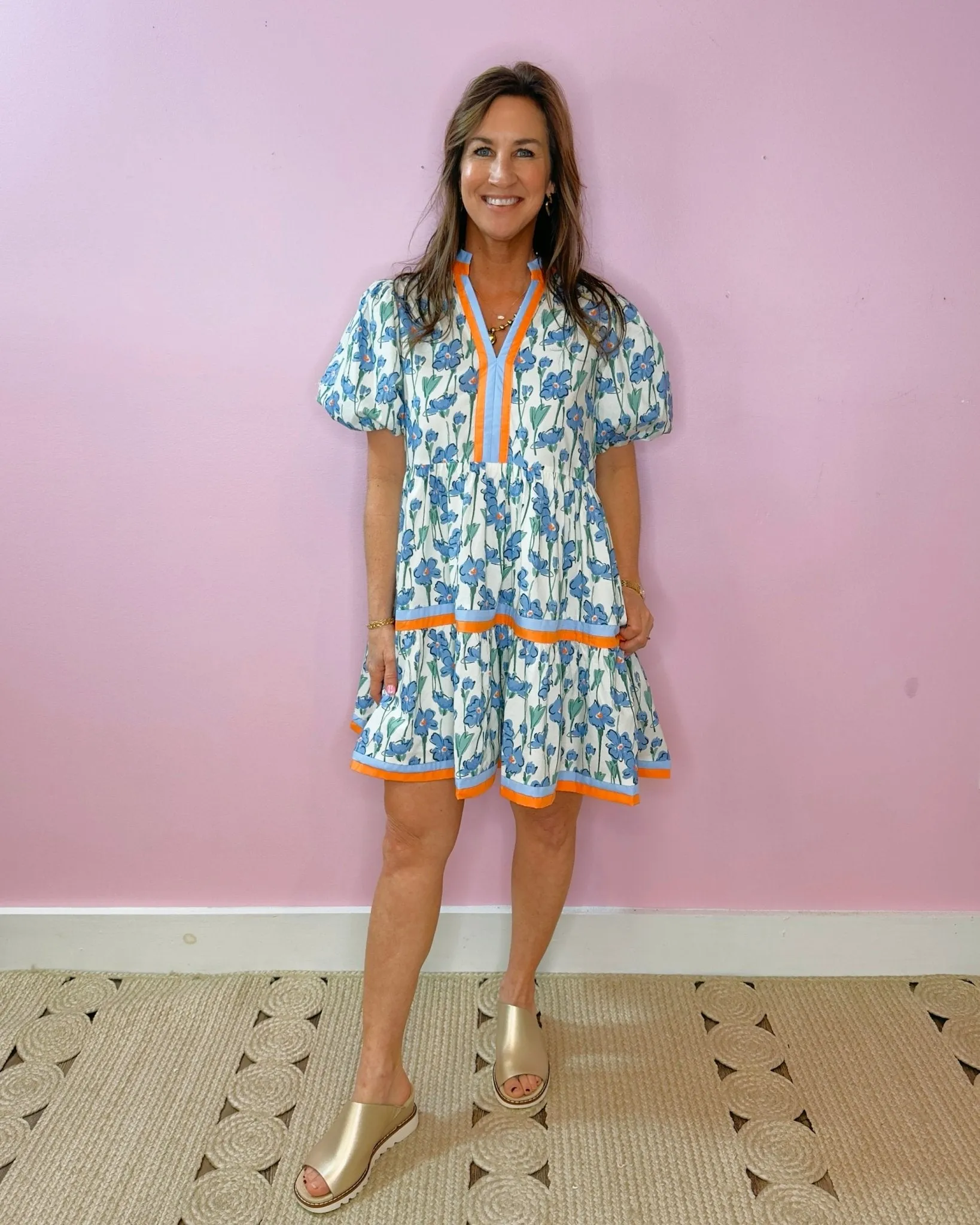 Bluebell Bloom Floral Tiered Dress