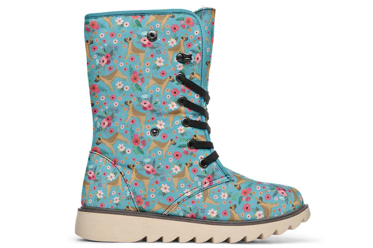 Border Terrier Flower Polar Vibe Boots