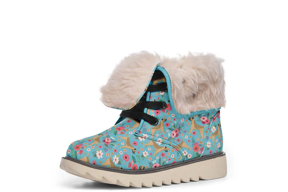 Border Terrier Flower Polar Vibe Boots