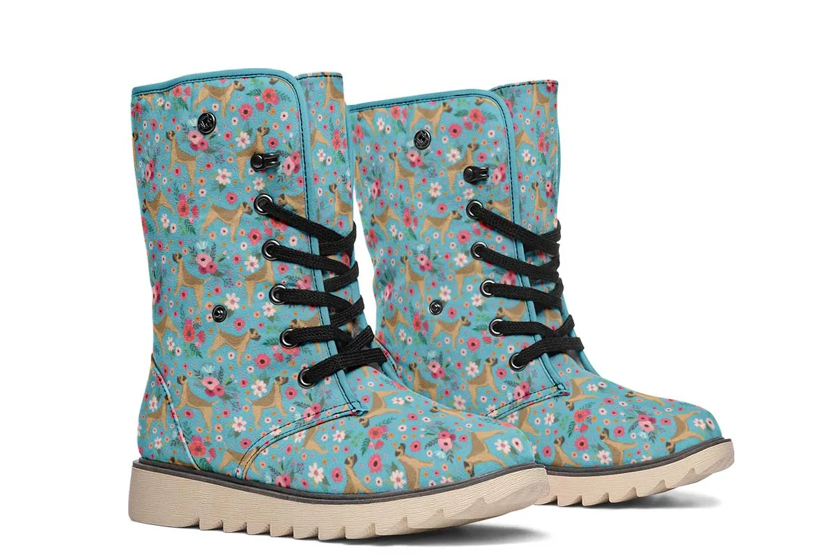 Border Terrier Flower Polar Vibe Boots