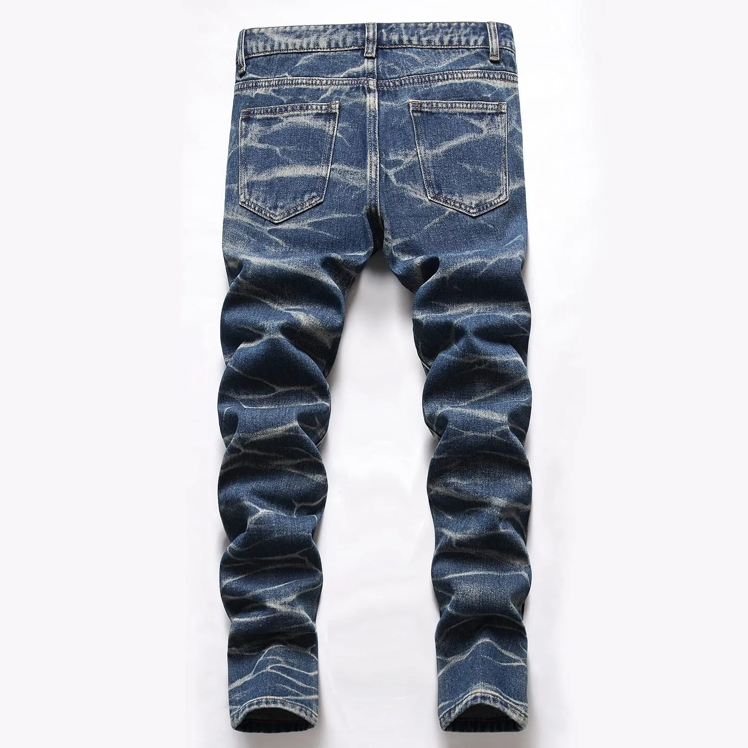 Boy's Skinny Fit Ripped Destroyed Distressed Slim Fashion Stretch Jeans Pants