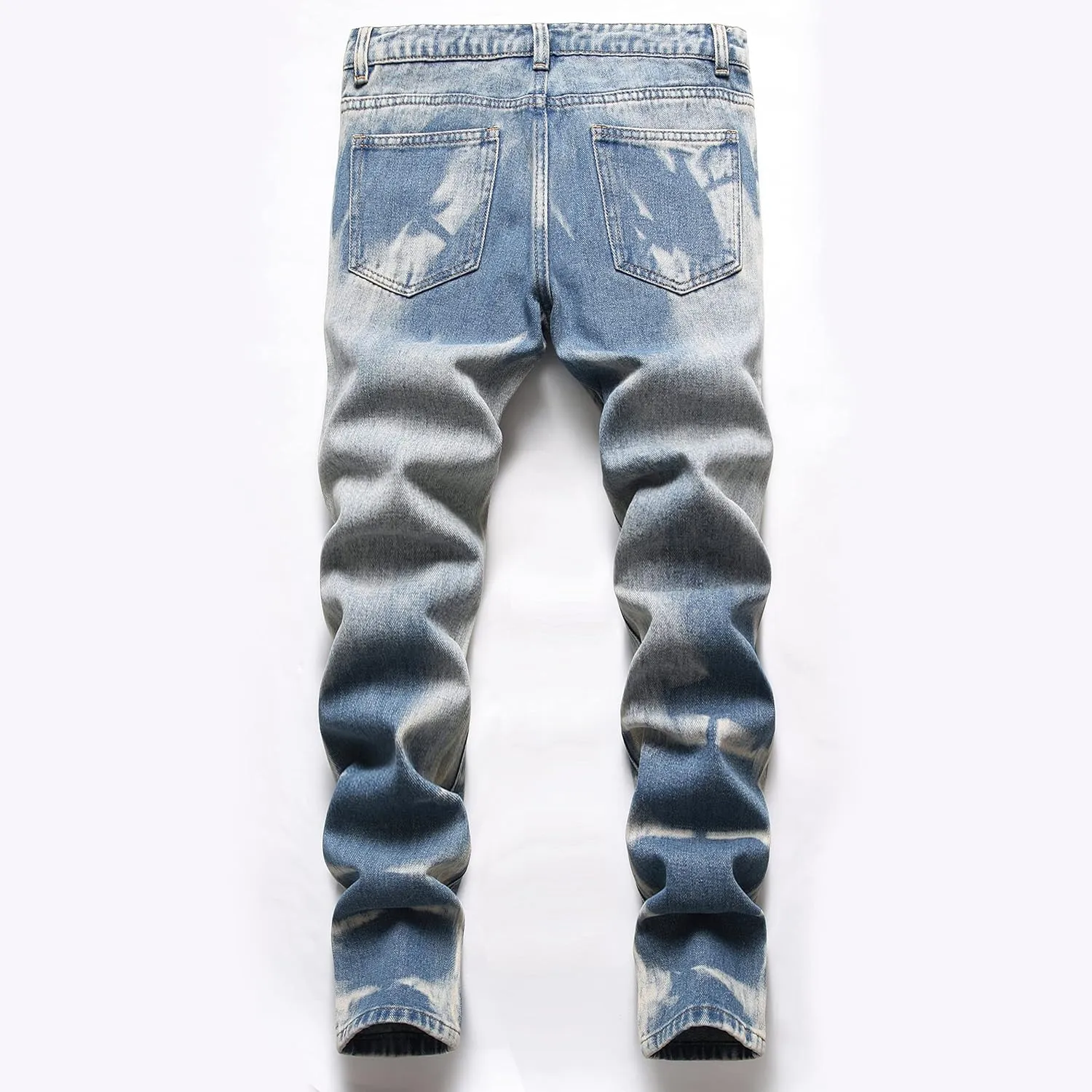 Boy's Skinny Fit Ripped Destroyed Distressed Slim Fashion Stretch Jeans Pants