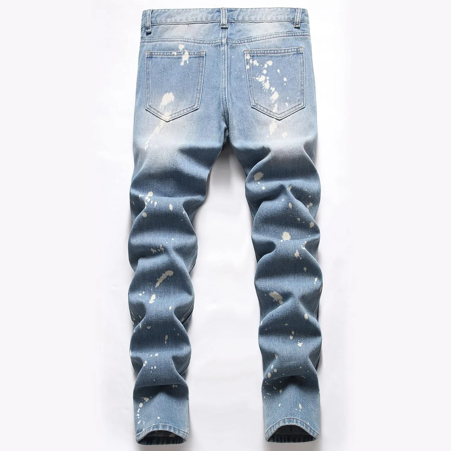 Boy's Skinny Fit Ripped Destroyed Distressed Slim Fashion Stretch Jeans Pants