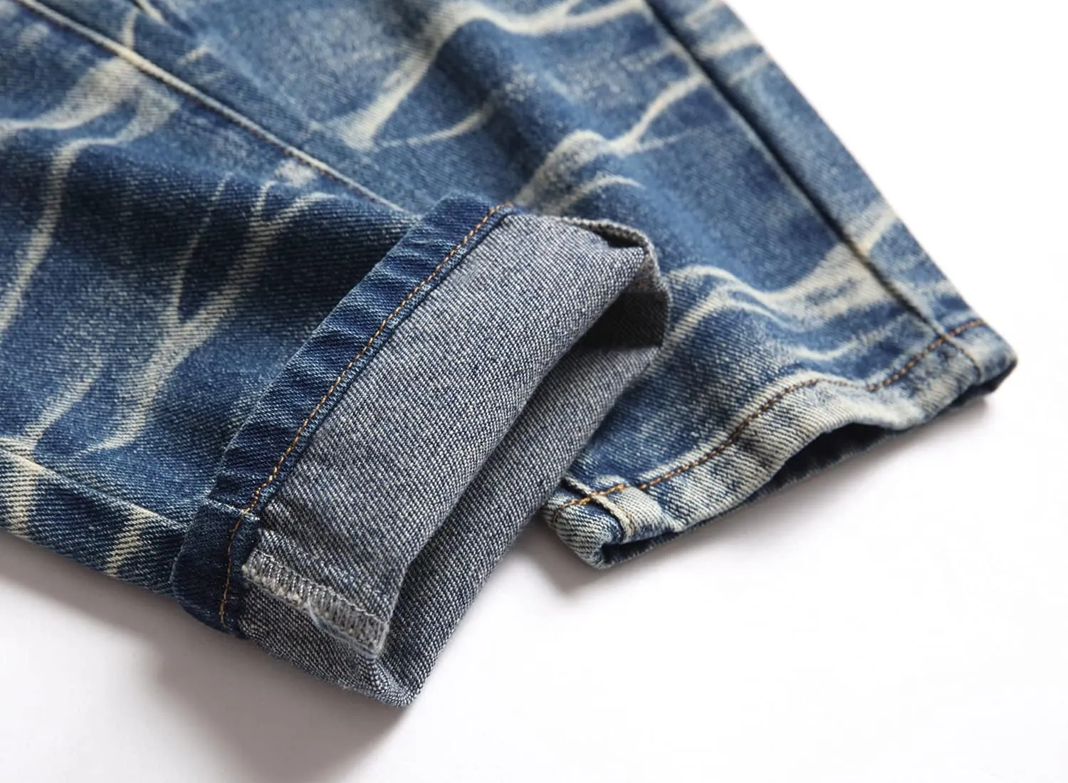 Boy's Skinny Fit Ripped Destroyed Distressed Slim Fashion Stretch Jeans Pants