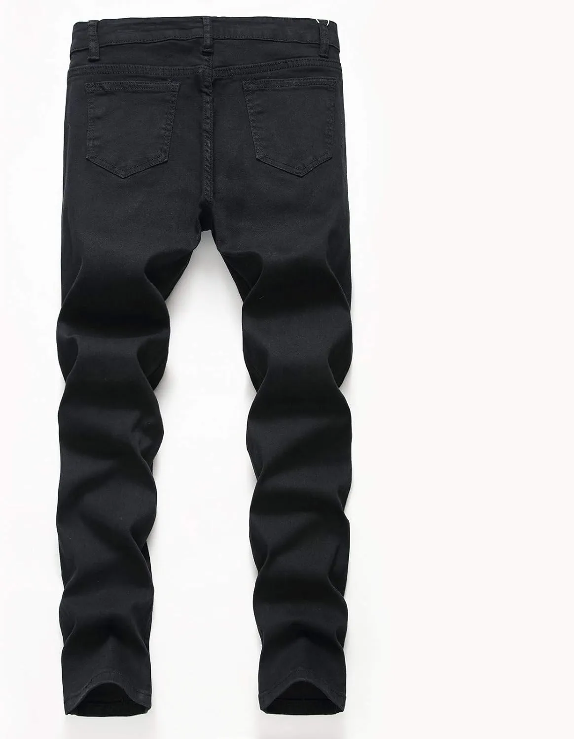 Boy's Skinny Fit Ripped Destroyed Distressed Slim Fashion Stretch Jeans Pants
