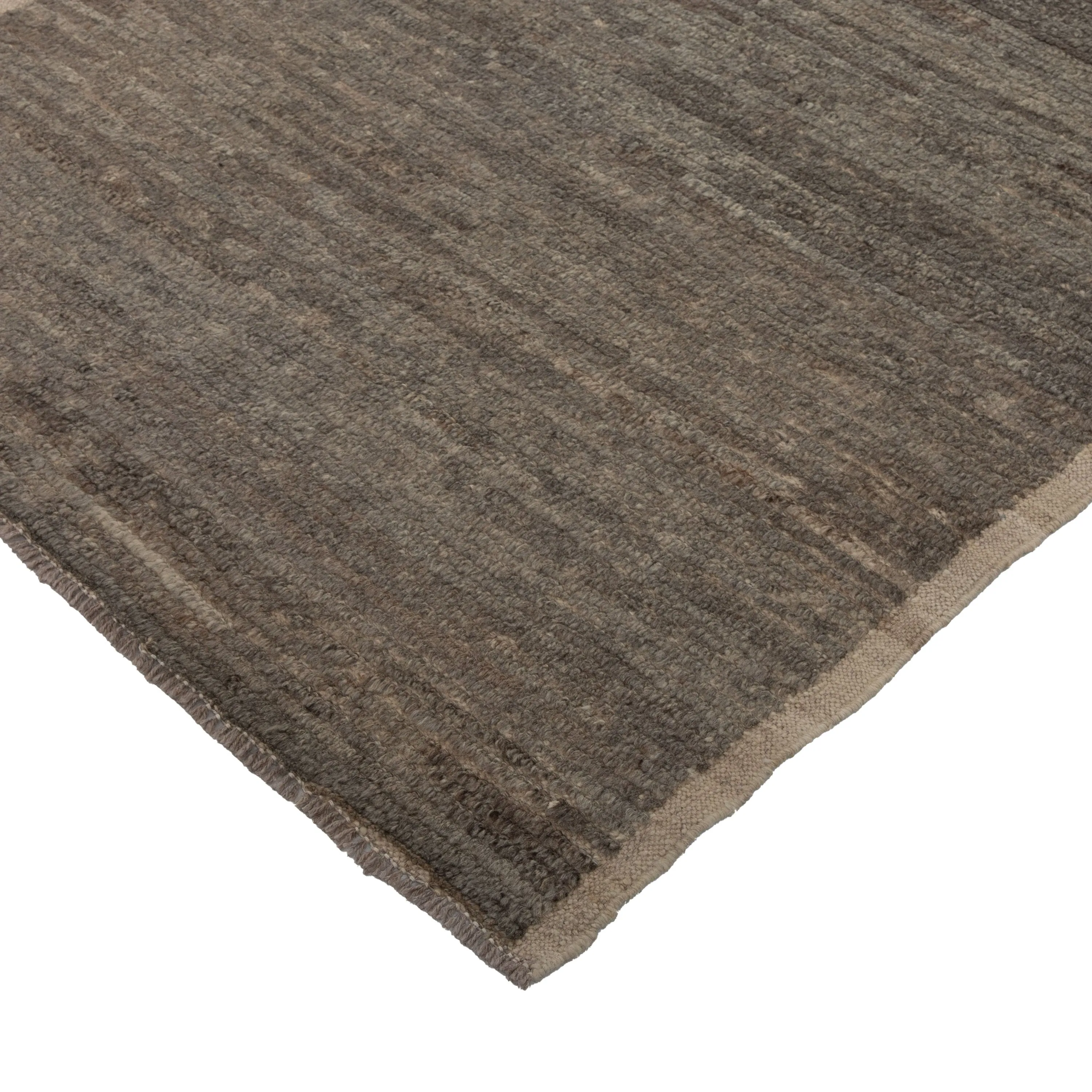 Brown Zameen Transitional Wool Rug - 3'4" x 12'3"