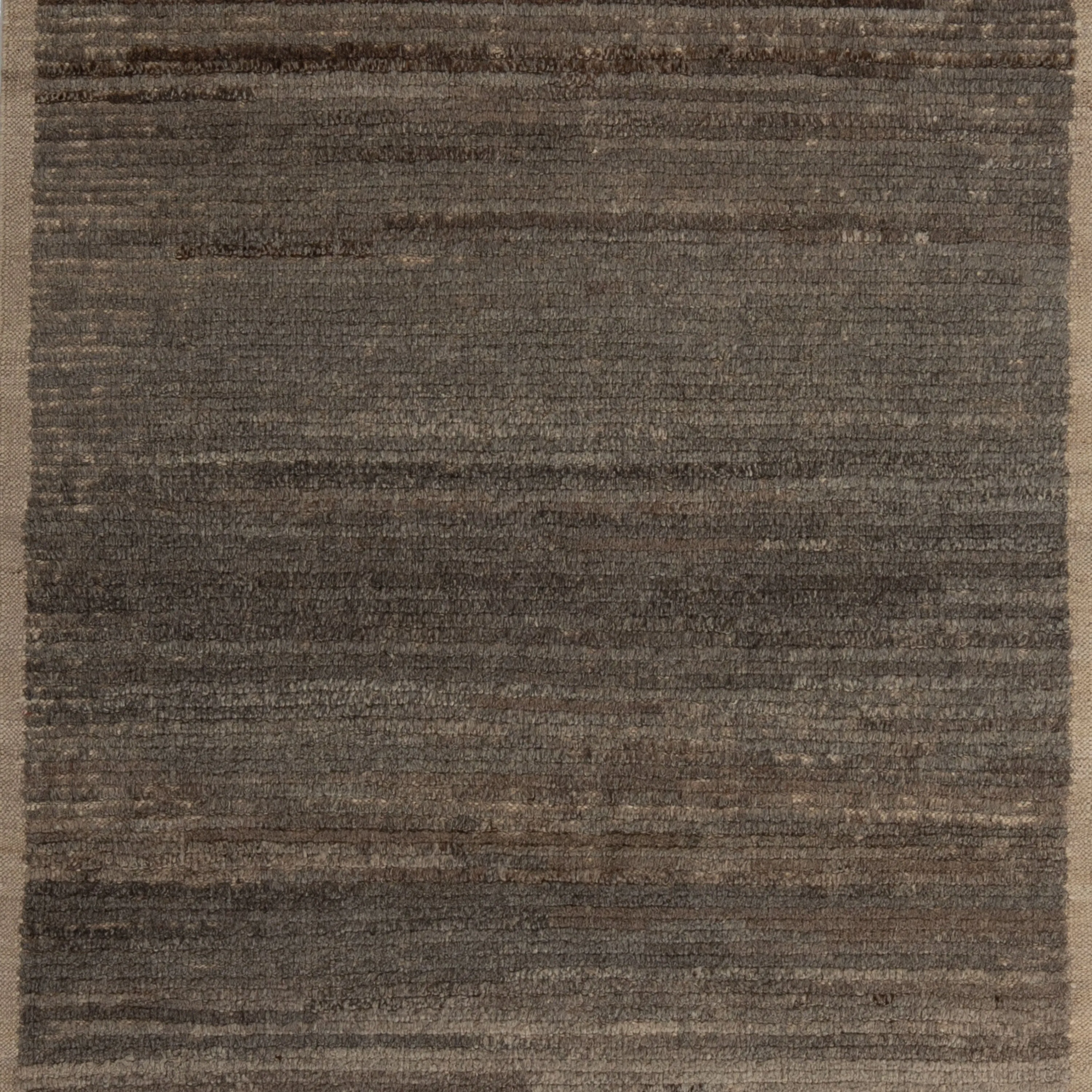 Brown Zameen Transitional Wool Rug - 3'4" x 12'3"
